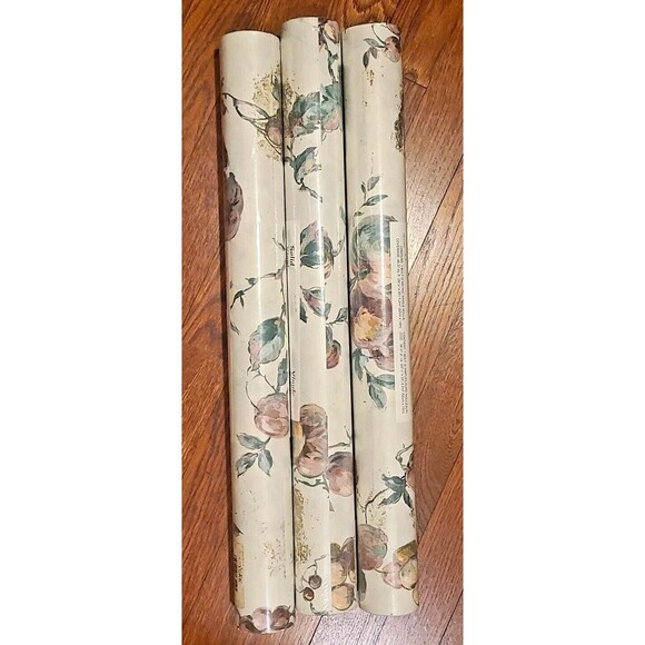 3 York Wallcoverings CAREY LIND Wallpaper Double Roll FRUIT Prepasted 56 Sq Ft - Picture 1 of 16